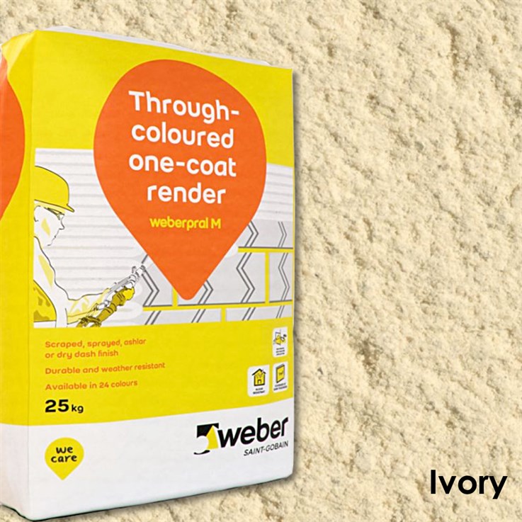 Weberpral M Monocouche Render 25Kg 016 Ivory